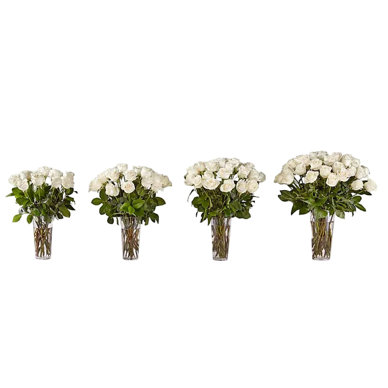 Long Stem White Rose Bouquet