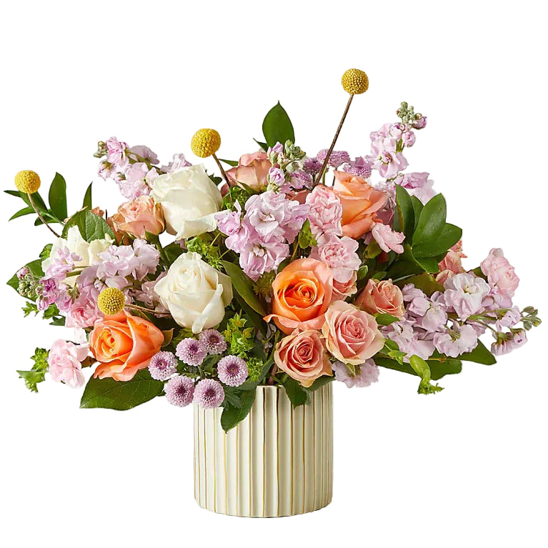 French Market Bouquet with Ivory Vase