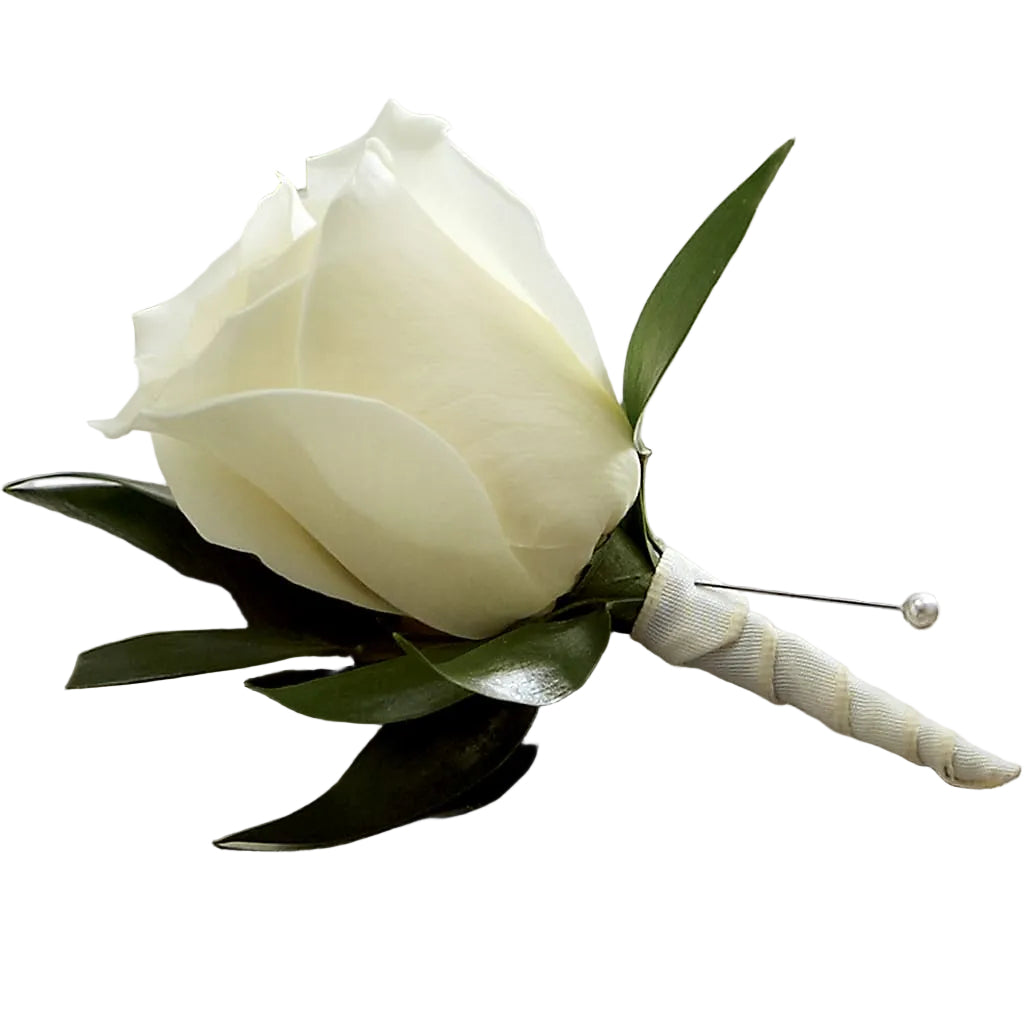 White Rose Boutonniere