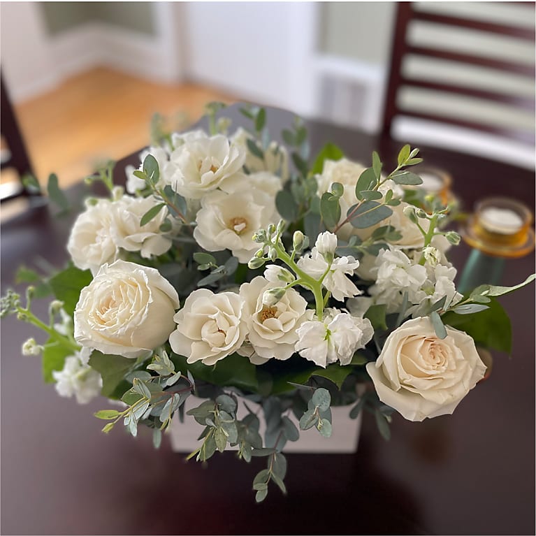 Fresh Linen Box Bouquet