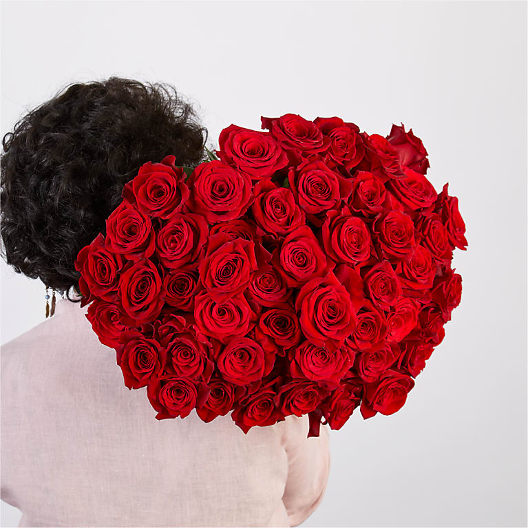 Fifty Long Stem Red Roses