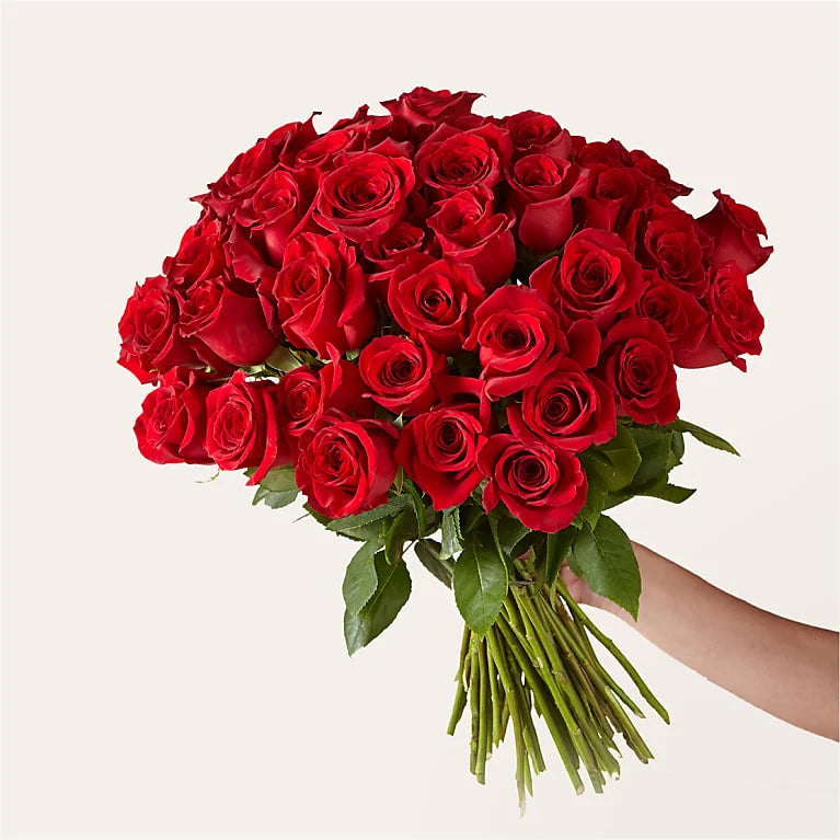 Fifty Long Stem Red Roses
