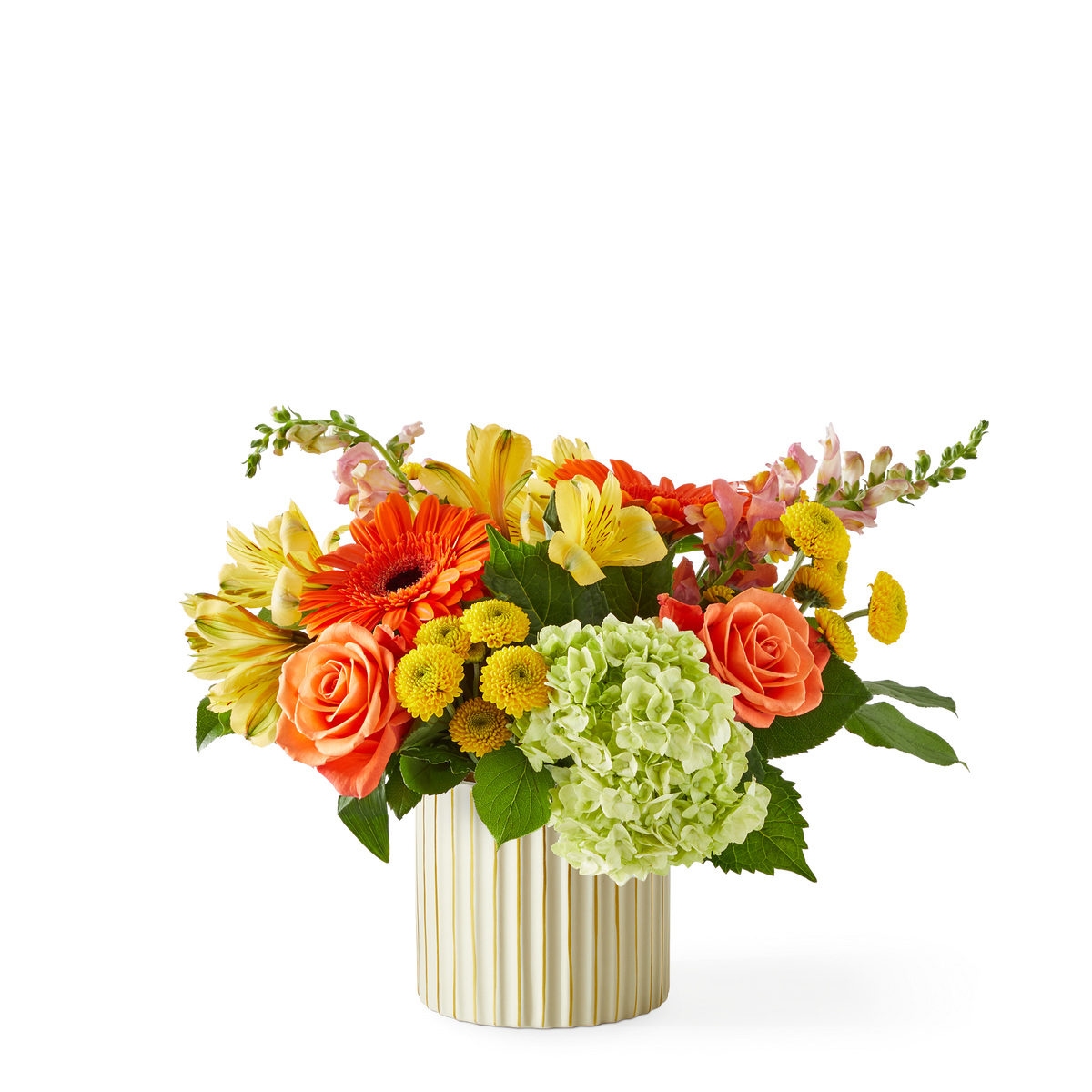 Autumn Sunshine Bouquet with Ivory Vase