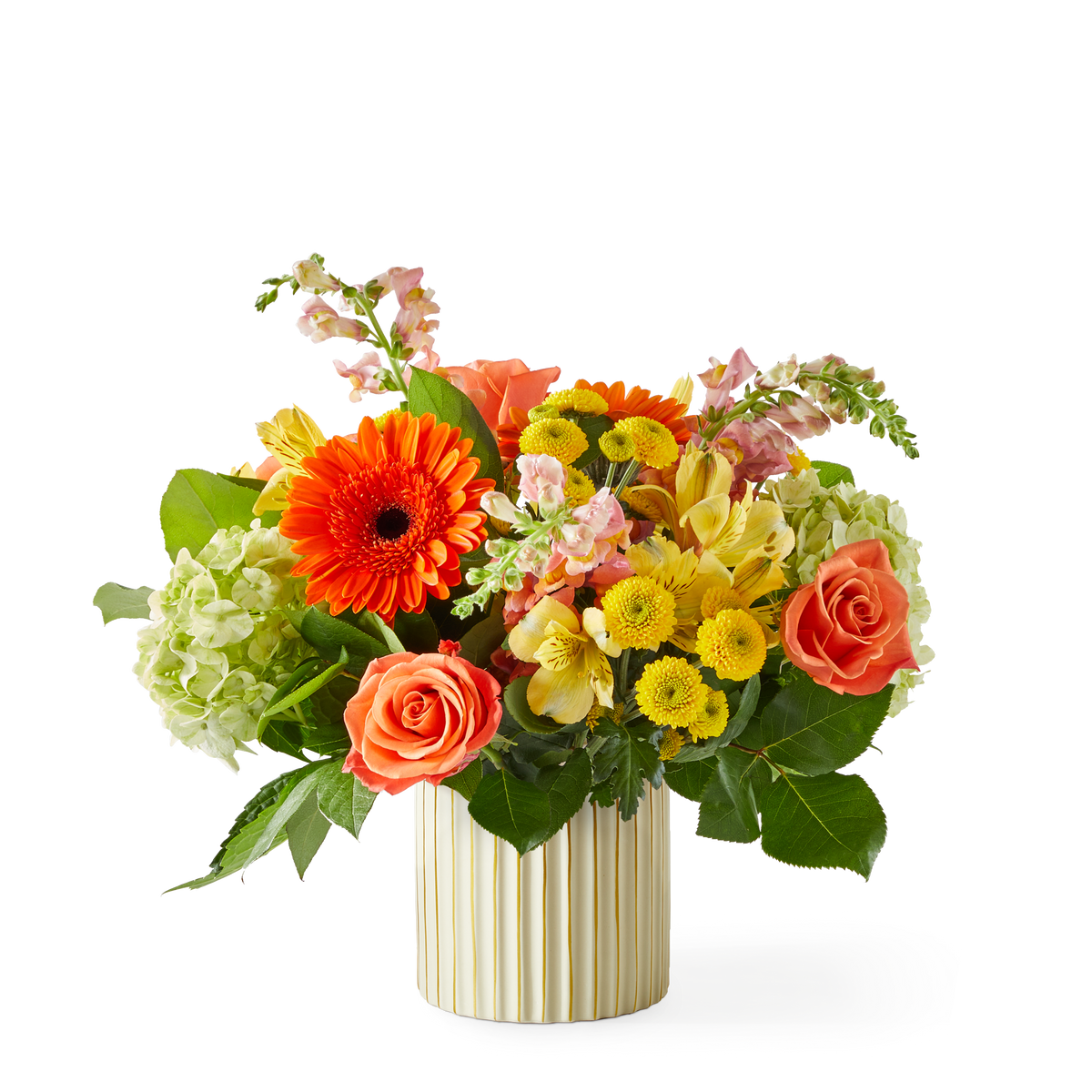 Autumn Sunshine Bouquet with Ivory Vase