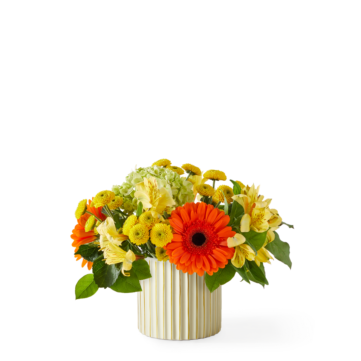 Autumn Sunshine Bouquet with Ivory Vase